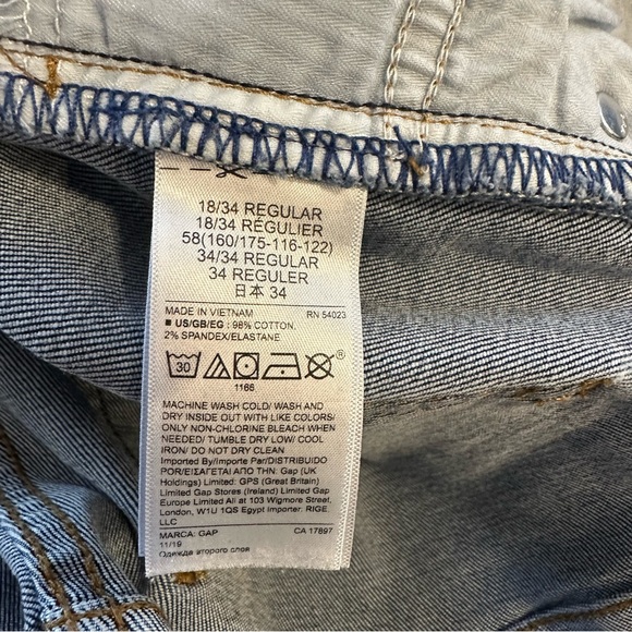 Gap High Rise Cigarette Jeans with Secret Smoothing Pockets in Medium Indigo - Picture 11 of 12